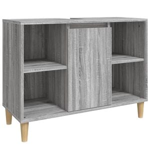 vidaXL Sink Cabinet Grey Sonoma 80x33x60 cm Engineered Wood