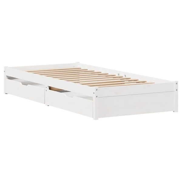 vidaXL Bed Frame without Mattress White 90x200 cm Solid Wood Pine