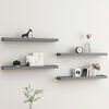 vidaXL Loggia Wall Shelves 4 pcs Grey 80x15x4 cm MDF