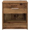 vidaXL Bedside Cabinets 2 pcs with Drawer Old Wood 39x28x41 cm