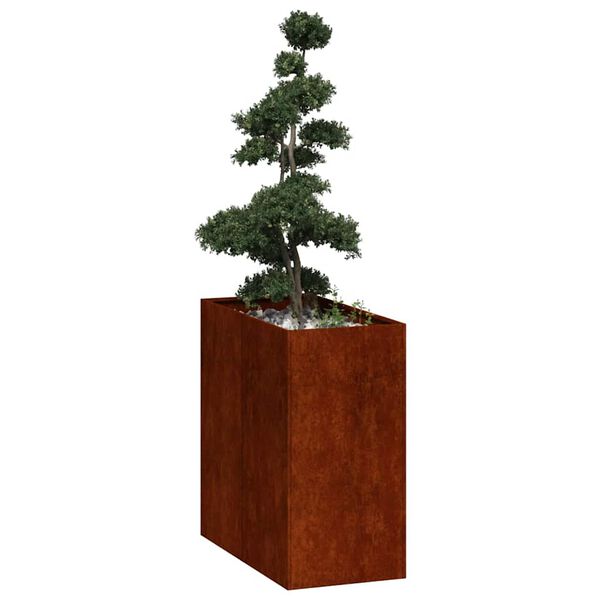 vidaXL Planter Rusty 40x80x80 cm Weathering Steel