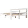 vidaXL Bed Frame with Headboard without Mattress White 160x200 cm