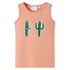vidaXL Kids' Tank Top Light Orange 128