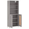 vidaXL Highboard Grey Sonoma 69.5x34x180 cm Engineered Wood