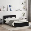vidaXL Bed Frame without Mattress Black 135x190 cm Double