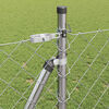 vidaXL Fence Post Silver 10 x 1 m (60 x 60 mm mesh) Steel