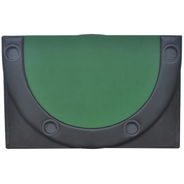 vidaXL 10-Player Foldable Poker Tabletop Green