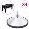 vidaXL Football Table Feet 4 pcs Chrome M10