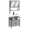 vidaXL 2 Piece Bathroom Furniture Set Grey Sonoma Engineered Wood