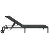 vidaXL Sunbed Reclining 1-person Black 206 x 115 x 75 cm Poly Rattan