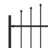 vidaXL Spike Fence Black 200 x 200 cm Powder-Coated Steel