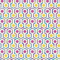 Noordwand Wallpaper Good Vibes Hexagon Pattern Pink and Yellow