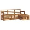 vidaXL Outdoor Sofa Set 4 pcs Natural