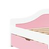vidaXL Day Bed with 2 Drawers without Mattress IRUN White&Pink 90x200 cm