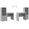 vidaXL Desk with Drawer 2 pcs Grey Sonoma