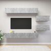 vidaXL 6 Piece TV Cabinet Set Concrete Grey Engineered Wood