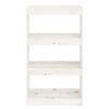 vidaXL Book Cabinet/Room Divider White 60x30x103.5 cm Solid Wood Pine