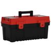 vidaXL 2 Piece Tool Box Set Black and Red Polypropylene