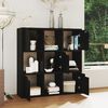 vidaXL Bookshelf Black 88.5x27.5x88 cm Engineered Wood