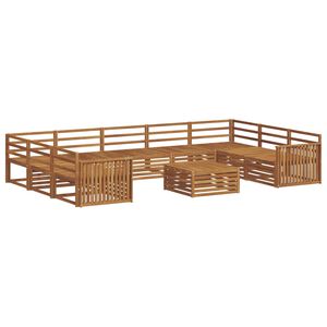 vidaXL Outdoor Sofa Set 10 pcs Natural Solid Acacia Wood