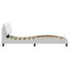 vidaXL Bed Frame with LED without Mattress "Hvar" White 100x200 cm