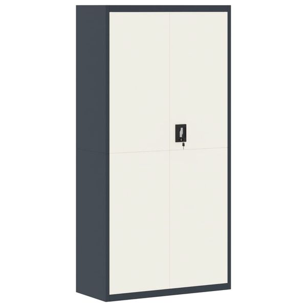 vidaXL File Cabinet Anthracite and White 90x40x180 cm Steel