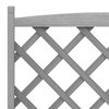 vidaXL Planter with Trellis Grey Solid Wood Fir
