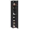 vidaXL Slim Storage Cabinet Black 30x42.5x225 cm Engineered Wood
