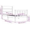 vidaXL Bed Frame without Mattress 100x200 cm Solid Wood Pine