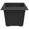 vidaXL Square Flower Pot 6 pcs Black 23 x 23 x 17.5 cm Plastic