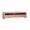vidaXL TV Cabinet 140x30x35 cm Solid Teak Wood