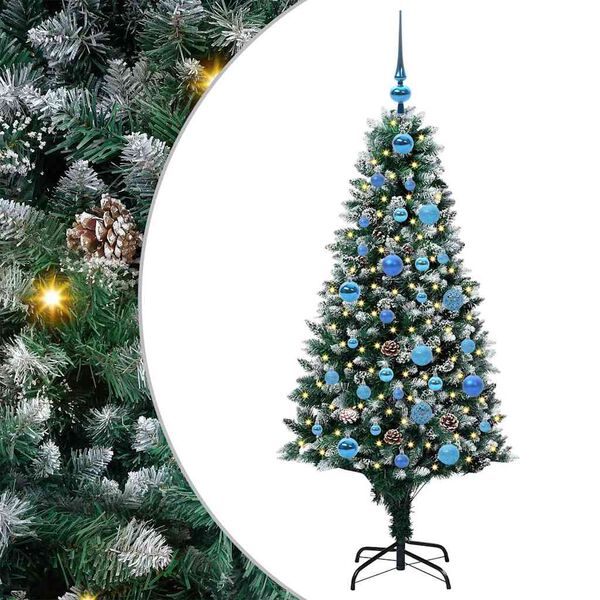 vidaXL Artificial Christmas Tree with 150 LEDs with Stand Green 150 cm