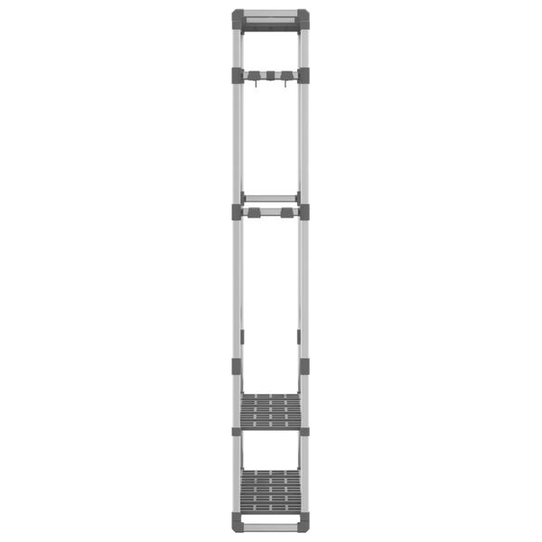 vidaXL 3-Tier Clothes Rack Silver 59x29x192 cm Aluminium