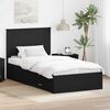 vidaXL Bed Frame Black and Silver 90 x 200 cm Engineered Wood