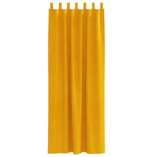 vidaXL Blackout Curtains 2 pcs Mustard Yellow 140 x 260 cm Velvet