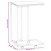 vidaXL Side Table with Wheels White 40x30x63.5 cm Engineered Wood