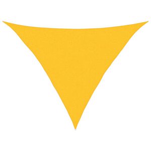 vidaXL Sunshade Sail 160 g/m&sup2; Triangular Yellow 2.5x2.5x3.5 m HDPE