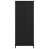 vidaXL Highboard 2 pcs Black Oak Engineered Wood