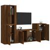 vidaXL 4 Piece TV Cabinet Set Brown Oak Engineered Wood