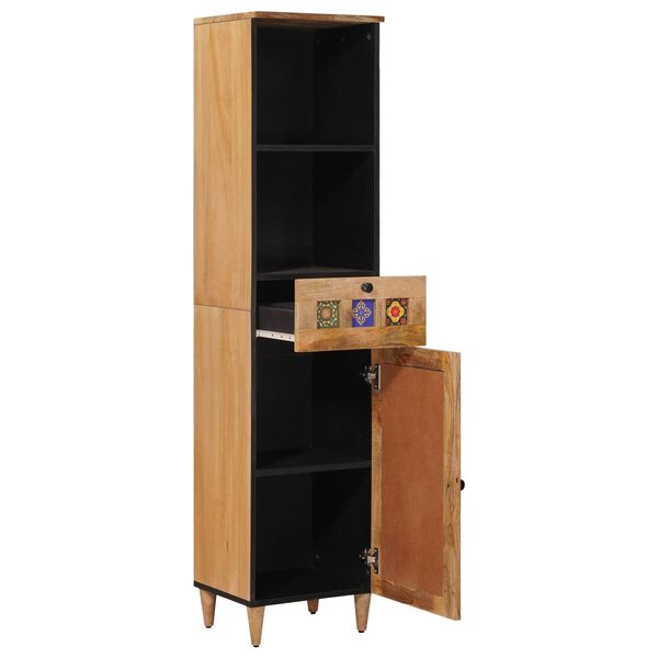 vidaXL Bathroom Cabinet Natural 38 x 33 x 160 cm Solid Mango Wood