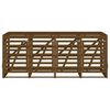 vidaXL Quadruple Wheelie Bin Storage Honey Brown Solid Wood Pine