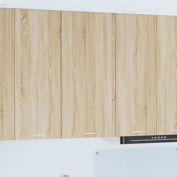 vidaXL Hanging Cabinet with Door Sonoma Oak and White 50 x 31 x 100 cm