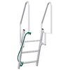 vidaXL 3-Step Dock Ladder Silver 58 x 77 x 144 cm Aluminium