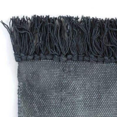 vidaXL Kilim Rug Cotton 160x230 cm with Pattern Grey