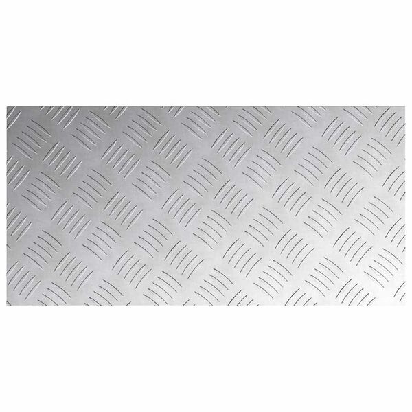 vidaXL Checker Plates 4 pcs Silver 60 x 30 cm Aluminium