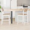 vidaXL Dining Chairs 2 pcs White 48 x 49 x 95 cm Solid Rubber Wood