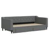 vidaXL Daybed with Trundle&Drawers without Mattress Dark Grey 90x190 cm Single