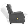 vidaXL Wing Back Massage Chair Light Grey Fabric