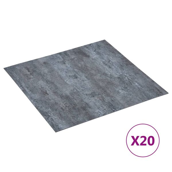 vidaXL Self-adhesive Flooring Planks 20 pcs PVC 1.86 m² Grey Marble