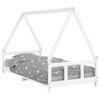 vidaXL Kids Bed Frame White 90x200 cm Solid Wood Pine